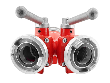 Preview: TKW Verteiler Storz C-CC Feuerwehr Kugelhahn Absperrung Storzkupplung Ventil